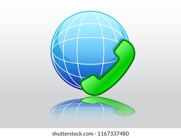 vector design of global communications icon