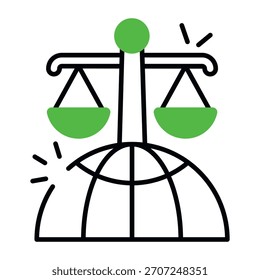 Diseño de Vector de la justicia global 