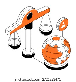 Diseño de Vector de la justicia global