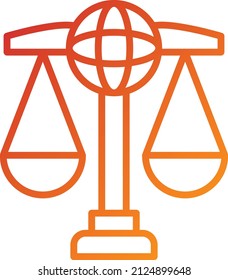 Vector Design Global Law Icon Style