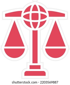 Vector Design Global Law Icon Style