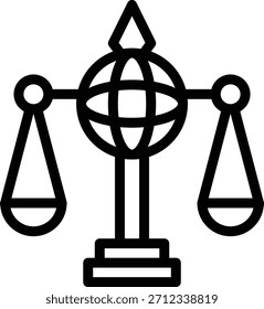 Vector Design Global Law Icon Style