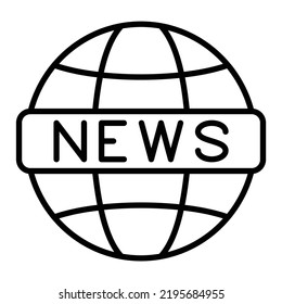 Vector Design Global News Icon Style