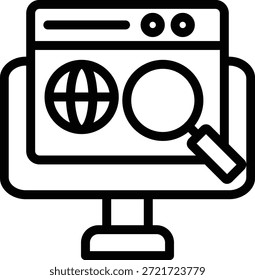 Symbolstil für globale Suche im Vektordesign