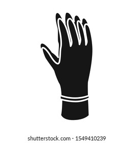 Vector design of glove and hand logo. Graphic of glove and gauntlet stock vector illustration.