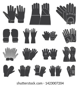 Vector design of glove and winter icon. Collection of glove and equipment stock symbol for web.