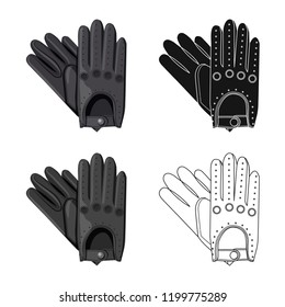 Vector design of glove and winter logo. Collection of glove and equipment vector icon for stock.