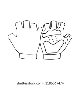 Vector design of glove and winter sign. Set of glove and equipment stock symbol for web.
