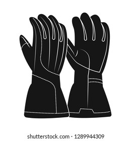 Vector design of glove and winter sign. Set of glove and equipment vector icon for stock.