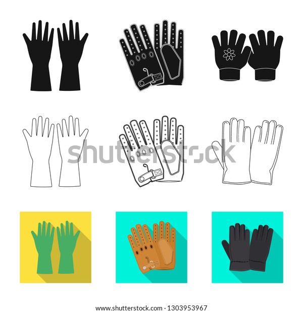 Vector design of
glove and winter symbol. Collection of glove and equipment stock
vector illustration.