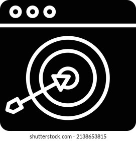 Estilo de icono de objetivo de diseño de vectores