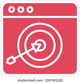 Estilo de icono de objetivo de diseño de vectores