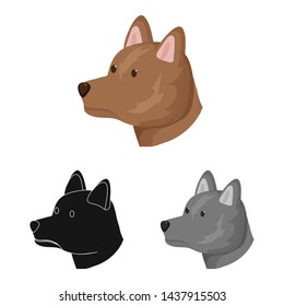 Vector design of goat and face icon. Collection of goat and cheese stock symbol for web.