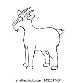 Vector design of goat and pet logo. Collection of goat and milk stock vector illustration.