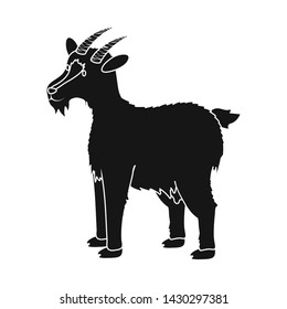Vector design of goat and pet symbol. Collection of goat and milk stock vector illustration.