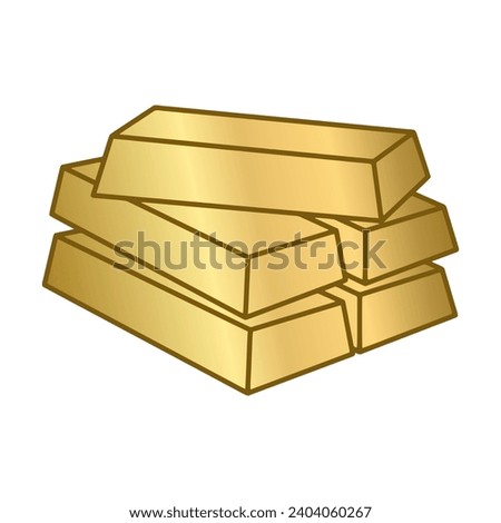 Vector design of a gold bar 