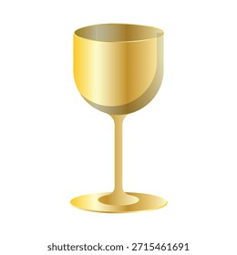 Diseño de Vector de una taza de oro aislado en un fondo blanco