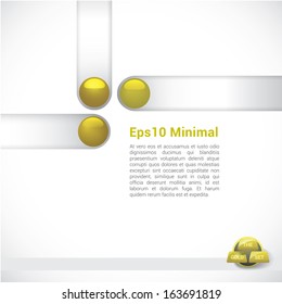 Vector design. Gold edition of a minimal but colorful geometric abstract scalable and adjustable eps10  background design with little shiny pearls for brochure, infographics or for universal use 