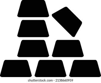 Vector Design Gold Ingots - Symbolstil
