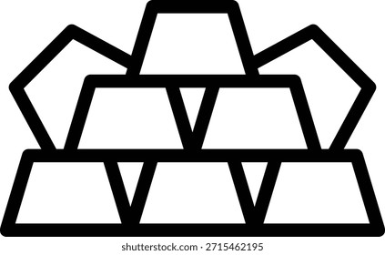 Vectordesign Gold Ingots Symbolstil
