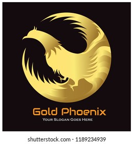 Vector Design Gold Phoenix