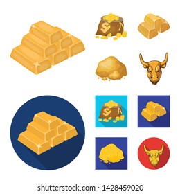 Vector design of and gold symbol. Collection of and golden vector icon for stock.