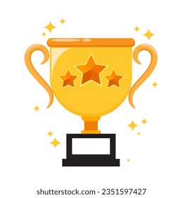 Diseño vectorial de taza de oro, icono y diseño gráfico
