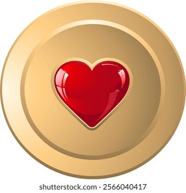 Vector design of golden poker chips