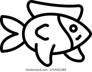 Vector Design Goldfish Icon Style