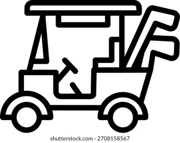 Vector Design Golf Buggy Icon Style
