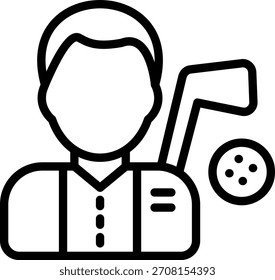 Vector Design Golf Player Male Icon Style