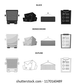 Vector design of goods and cargo icon. Collection of goods and warehouse stock symbol for web.