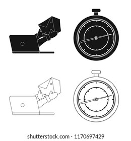 Vector design of goods and cargo icon. Set of goods and warehouse vector icon for stock.