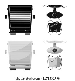 Vector design of goods and cargo icon. Set of goods and warehouse stock vector illustration.