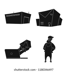 Vector design of goods and cargo icon. Set of goods and warehouse stock vector illustration.