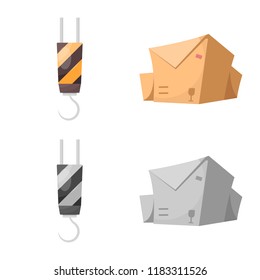 Vector design of goods and cargo icon. Collection of goods and warehouse stock vector illustration.