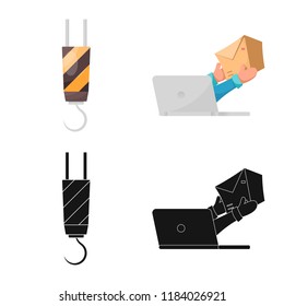 Vector design of goods and cargo icon. Set of goods and warehouse vector icon for stock.