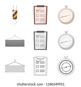 Vector design of goods and cargo icon. Set of goods and warehouse stock symbol for web.