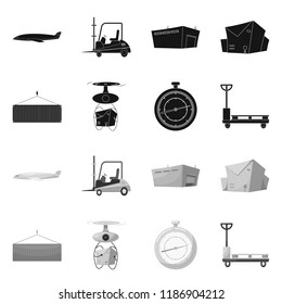 Vector design of goods and cargo icon. Collection of goods and warehouse stock symbol for web.