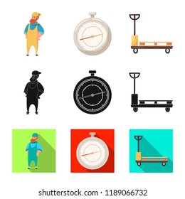 Vector design of goods and cargo icon. Collection of goods and warehouse stock symbol for web.
