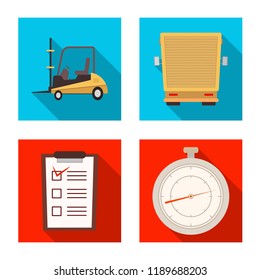 Vector design of goods and cargo icon. Set of goods and warehouse stock symbol for web.