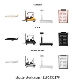 Vector design of goods and cargo icon. Collection of goods and warehouse vector icon for stock.