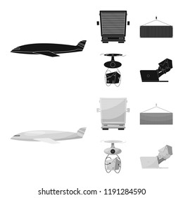 Vector design of goods and cargo icon. Collection of goods and warehouse stock vector illustration.