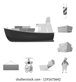 Vector design of goods and cargo icon. Collection of goods and warehouse stock vector illustration.