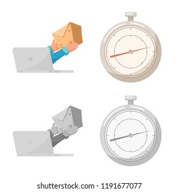 Vector design of goods and cargo icon. Collection of goods and warehouse stock vector illustration.