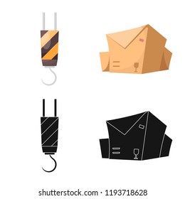 Vector design of goods and cargo icon. Set of goods and warehouse vector icon for stock.