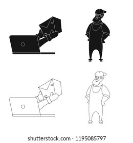 Vector design of goods and cargo icon. Collection of goods and warehouse stock vector illustration.