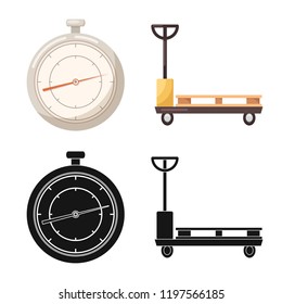 Vector design of goods and cargo icon. Set of goods and warehouse stock vector illustration.