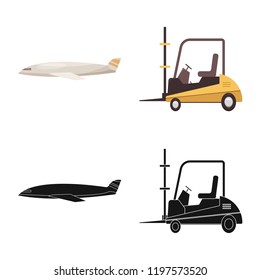 Vector design of goods and cargo icon. Collection of goods and warehouse vector icon for stock.