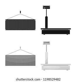 Vector design of goods and cargo icon. Collection of goods and warehouse stock vector illustration.